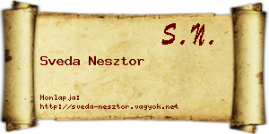 Sveda Nesztor névjegykártya